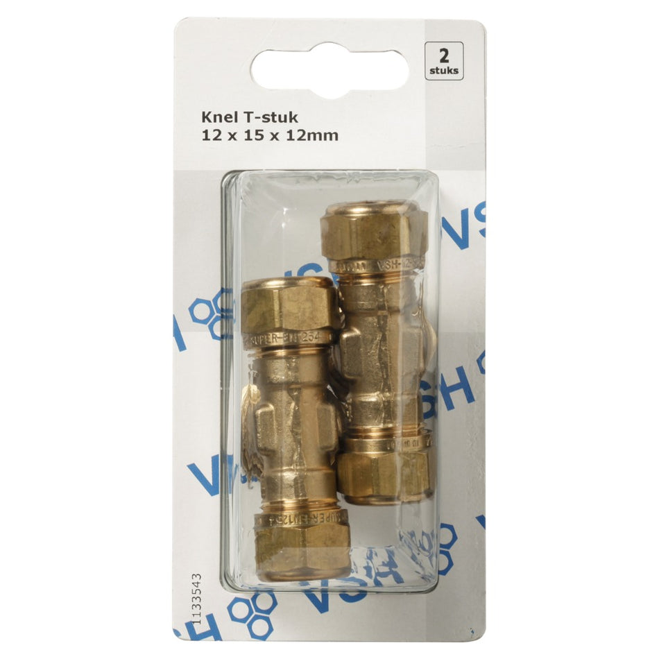 VSH Knel T-stuk 12x15x12 mm 2 stuk-512685