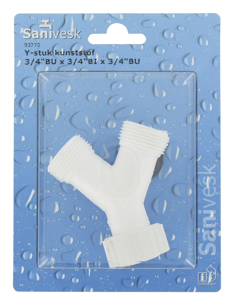 Y-stuk kunststof 3/4'' binnendraad x 3/4'' buitendraad-513486