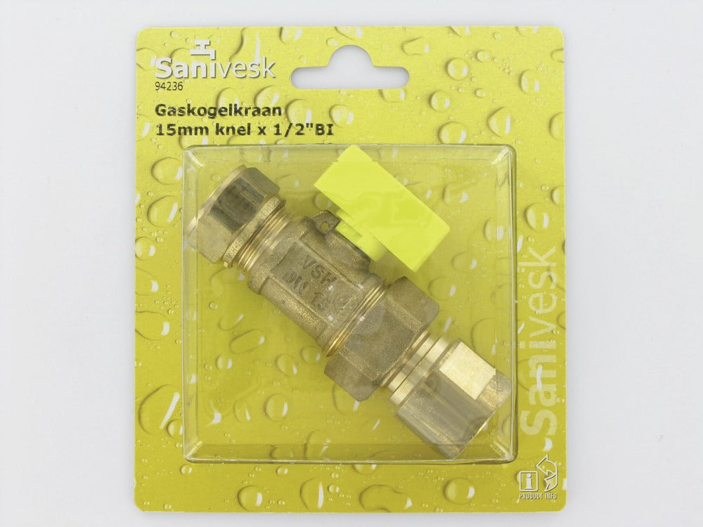 Gaskogelkraan knel 15 mm x 1/2'' binnendraad-513788