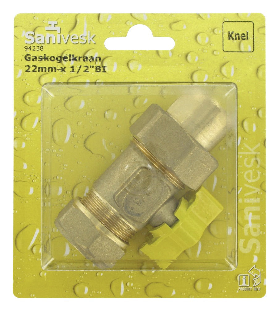 Gaskogelkraan knel 22 mm x 1/2'' binnendraad-514309