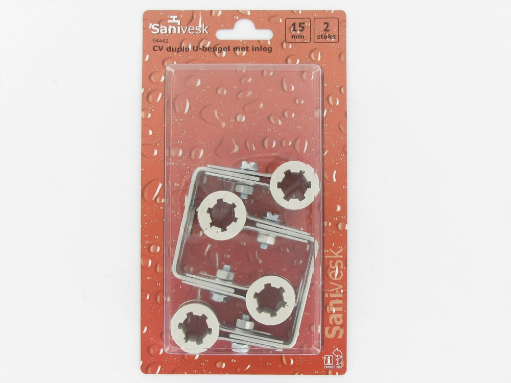 CV U-beugel duplo 15 mm met inleg-514716