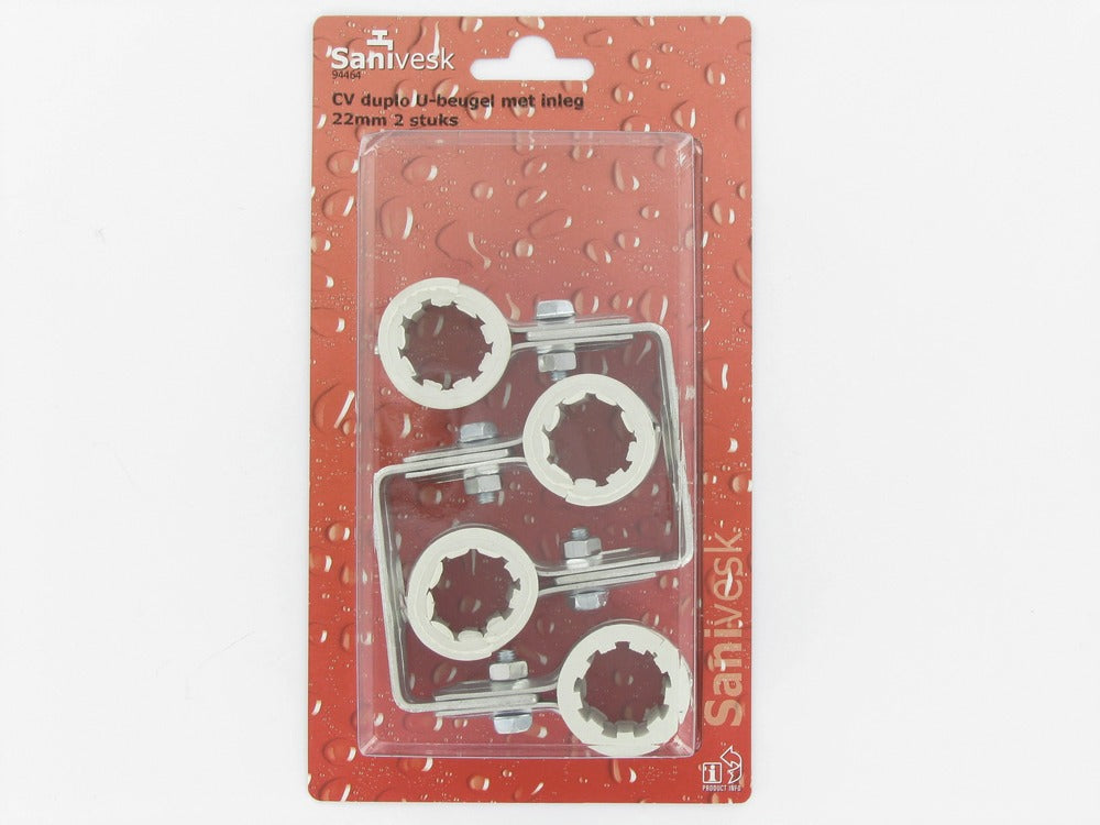 CV U-beugel duplo 22 mm met inleg-514724