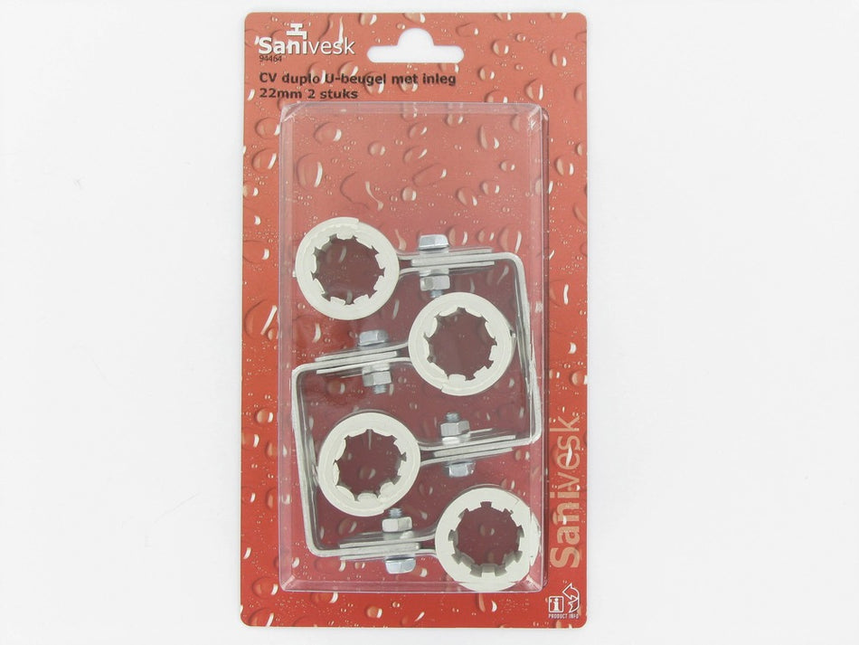 CV U-beugel duplo 22 mm met inleg-514724