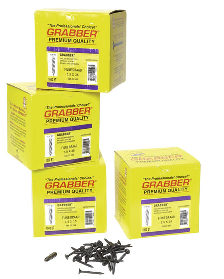 Grabber Snelbouwschroef Gefosfateerd Staal 3,5mm Fijne Draad PH2-528185