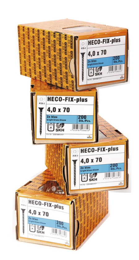 Heco-Fix-Plus universele schroef verzinkt 4,0x70 mm pozidriv 200 stuks-528320