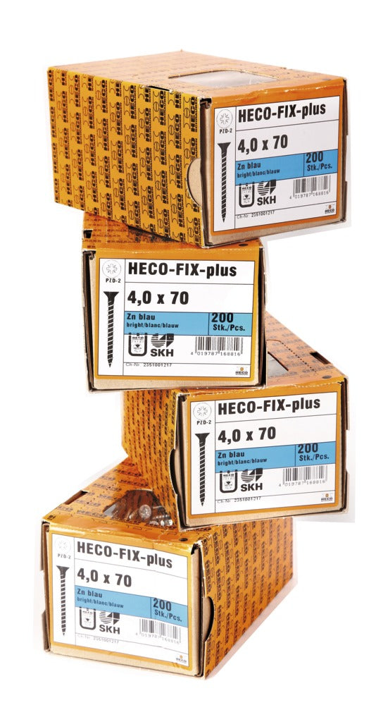 Heco-Fix-Plus universele schroef verzinkt 4,0x70 mm pozidriv 200 stuks-528320