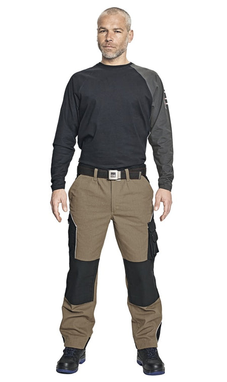 Assent Lange Werkbroek 3112 Erding maat 48 khaki/zwart-534381