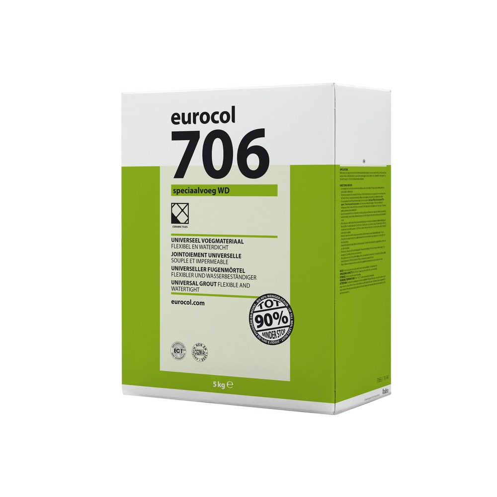 Eurocol 706 Speciaalvoeg WD Voegmortel Antraciet Waterdicht 5kg-547438