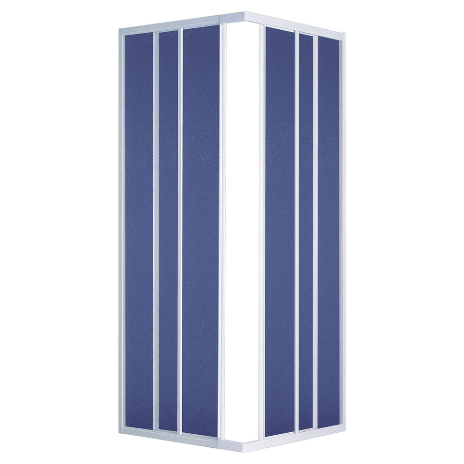 Plieger Economy douchedeuren Hoekinstap 80/90x185 cm acryl wit 2 stuks-554009
