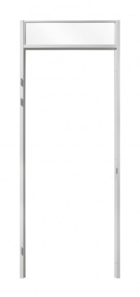 Berkvens Stijlenset BA staal 7x256 cm links reinwit zonder bovendorpel en kalf 201,5 cm-554877