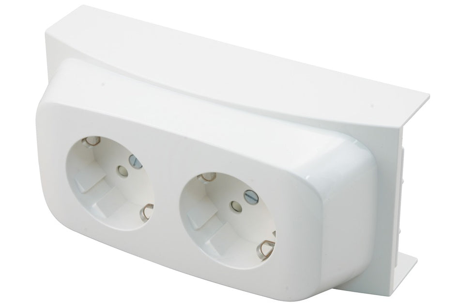 Attema Contactdoos K40 ZC40 Polarwit Dubbel Met Randaarde-556143