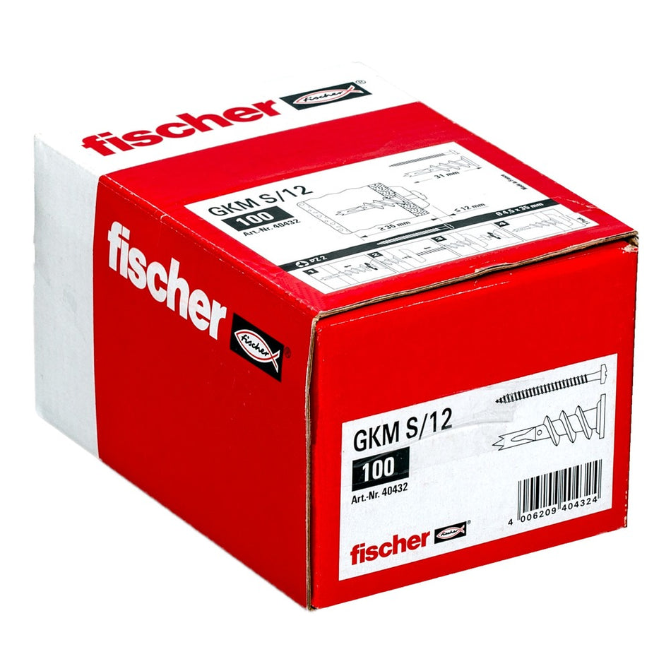 fischer Gipsplaatplug GKM 4,5x35 inclusief spaanplaatschroef 100 stuks-558163