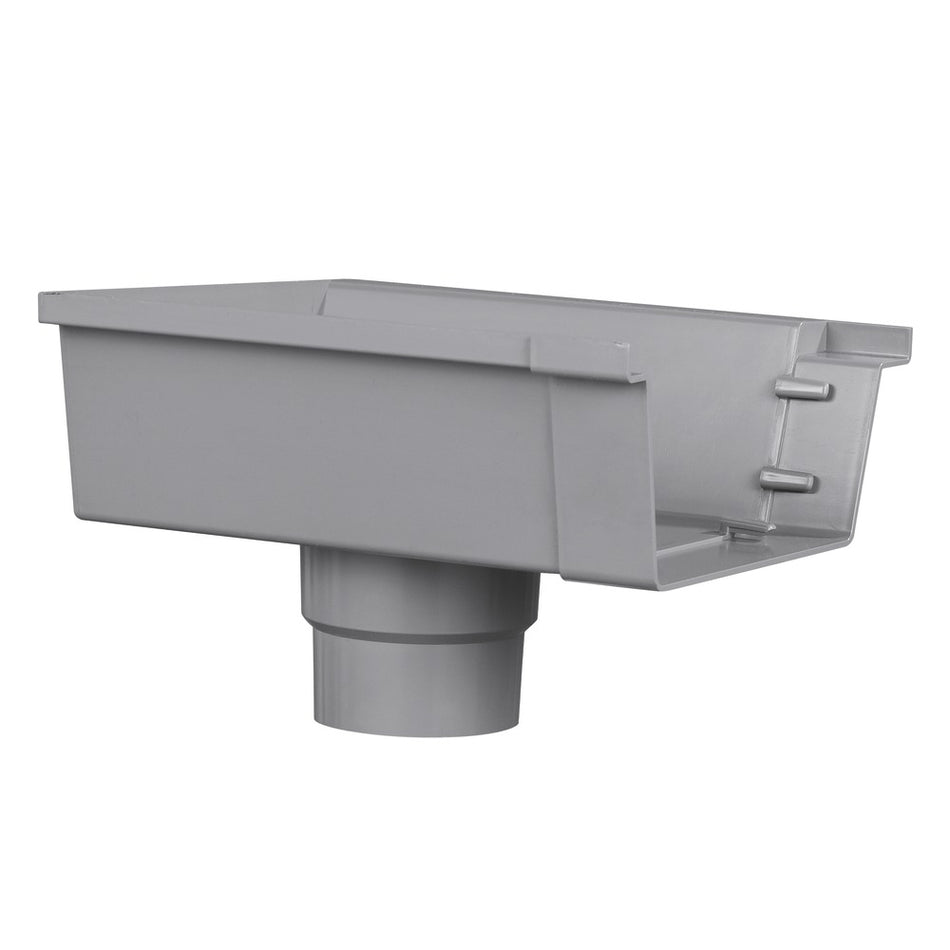 Einduitloop PVC t.b.v. bakgoot Ø 125 mm links-560203