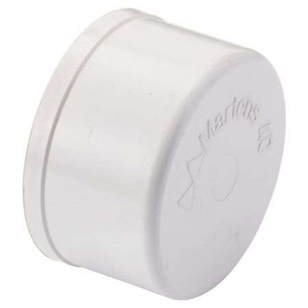 Eindkap PVC om de buis 40 mm wit-560216