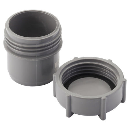 Eindstuk PVC wanddikte 3,2 mm Ø 40 mm met schroefdeksel KOMO-keur-560247