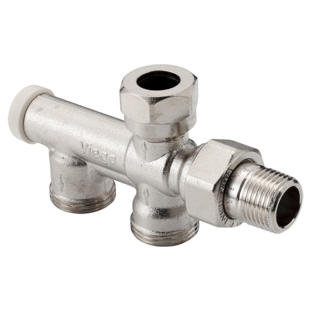 Viega Pexfit Radiatoraansluitstuk 1069.2 Vernikkeld Buitendraad 15mmx1/2"-560330