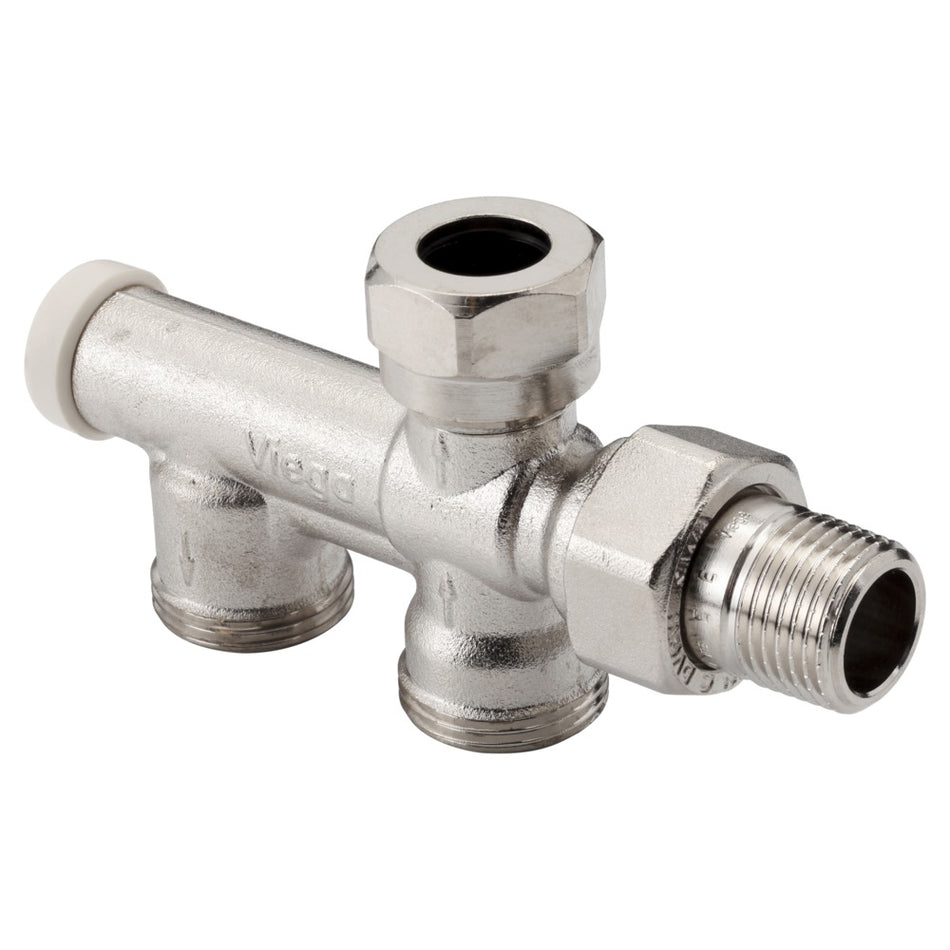 Viega Pexfit Radiatoraansluitstuk 1069.2 Vernikkeld Buitendraad 15mmx1/2"-560330
