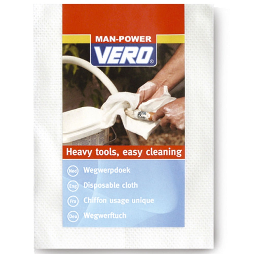 Vero Man-Power Wegwerpdoek Stof Wit 25st-563477