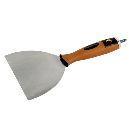 Super Prof Spachtelmes RVS Met Schroefbit Met Softgreep 150mm-563753