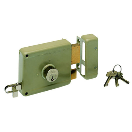 Yale Oplegvoordeurslot 634 staal met vaste cilinder 60 mm rechtssluitend-565209