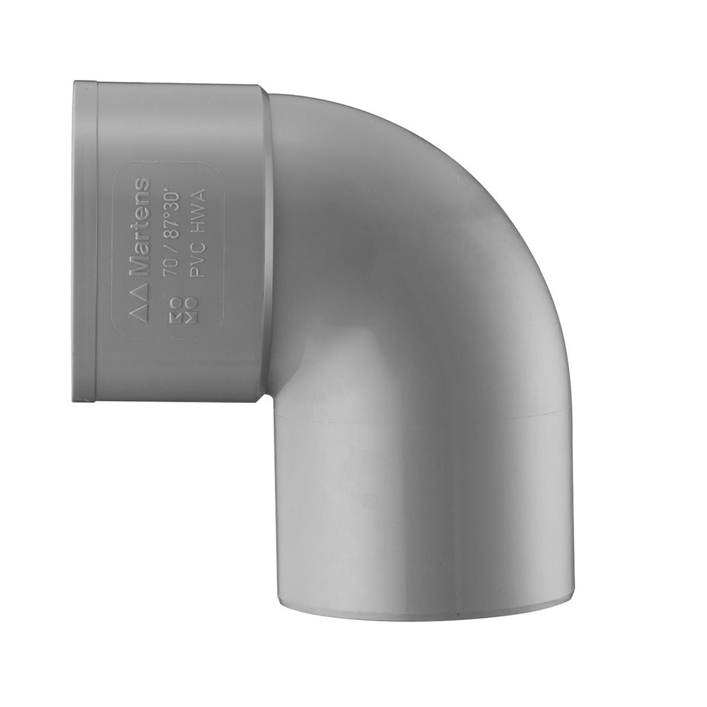 Bocht PVC mof/spie-eind Ø 70 mm 90° t.b.v. HWA-566879