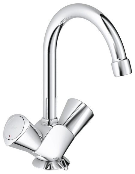 Grohe Costa Wastafelmengkraan chroom hoog 2-knops bediening wegzinkbare kogelketting-567521