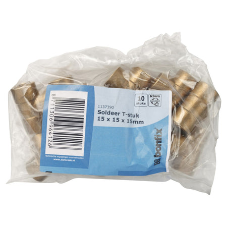 BONFIX Soldeer T-stuk 15x15x15 mm 10 stuks-567978