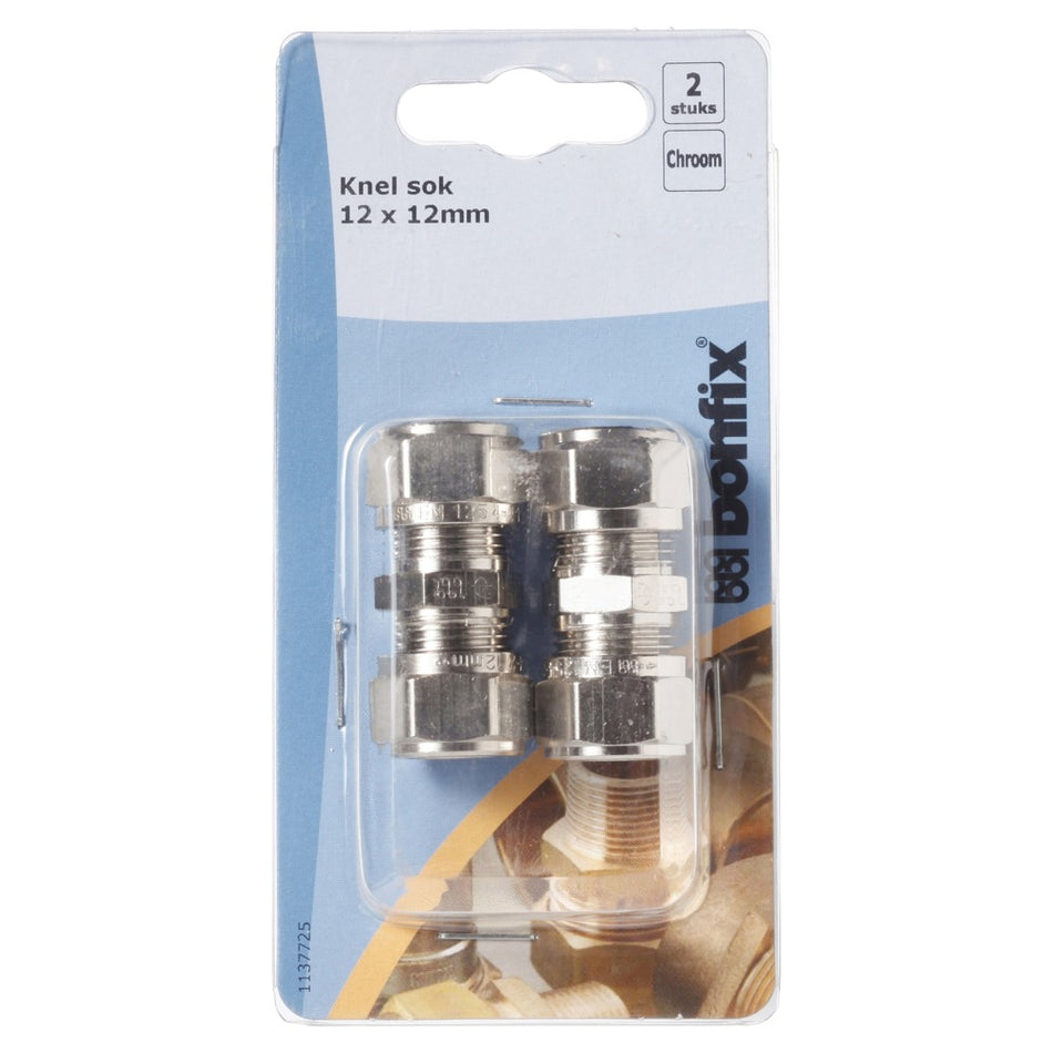 BONFIX Knel sok chroom 12x12 mm 2 stuks-568337