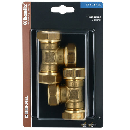 BONFIX Knel T-stuk 22x22x22 mm 2 stuks-568363
