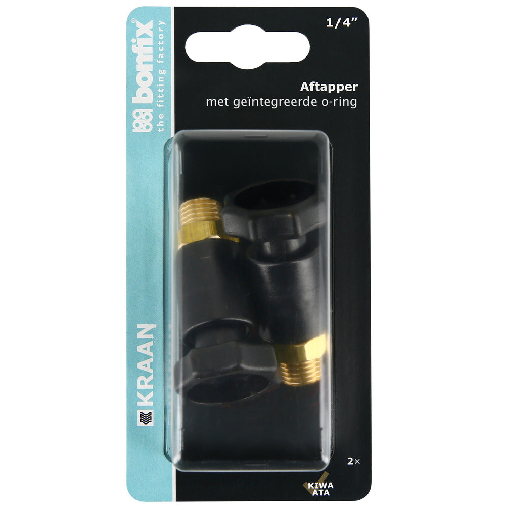 BONFIX Aftapper 1/4'' voor stopkraan 2 stuks-568391