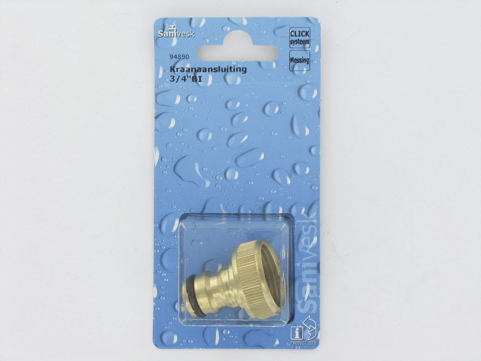 Kraanaansluiting messing 3/4'' binnendraad-568469