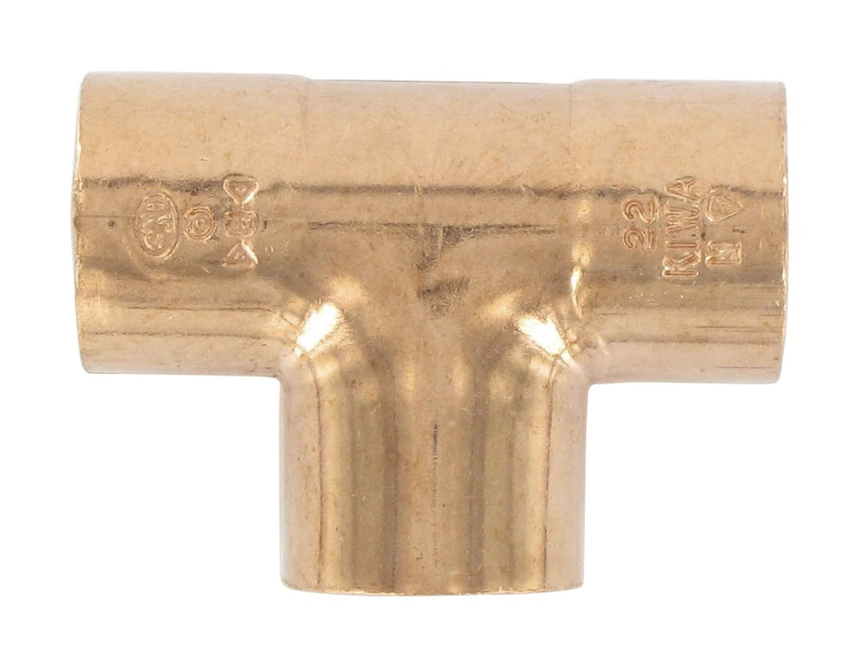T-stuk roodkoper 22x22x22 mm-568505