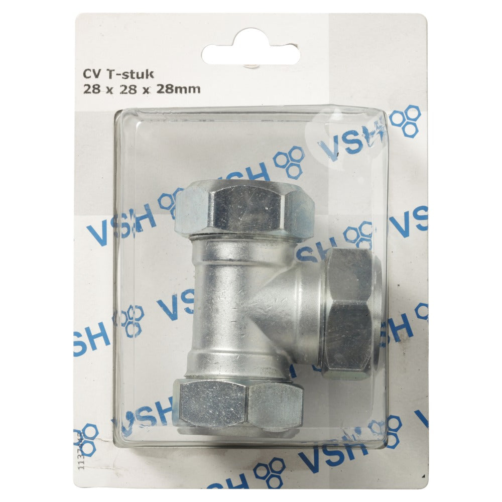 VSH T-Stuk CV Chroom 28x28x28mm-568520