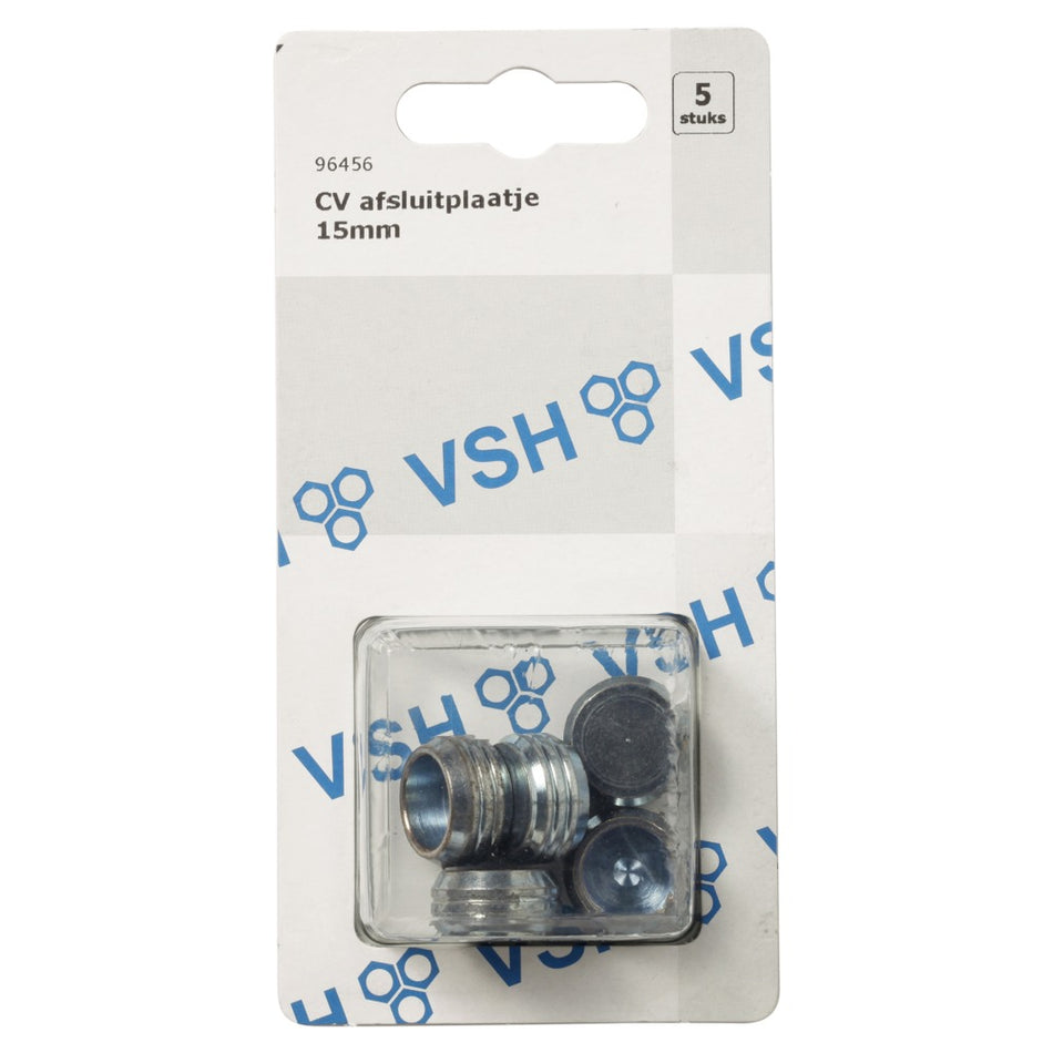 VSH Afsluitplaat Knel CV Chroom 15mm 5st-568544