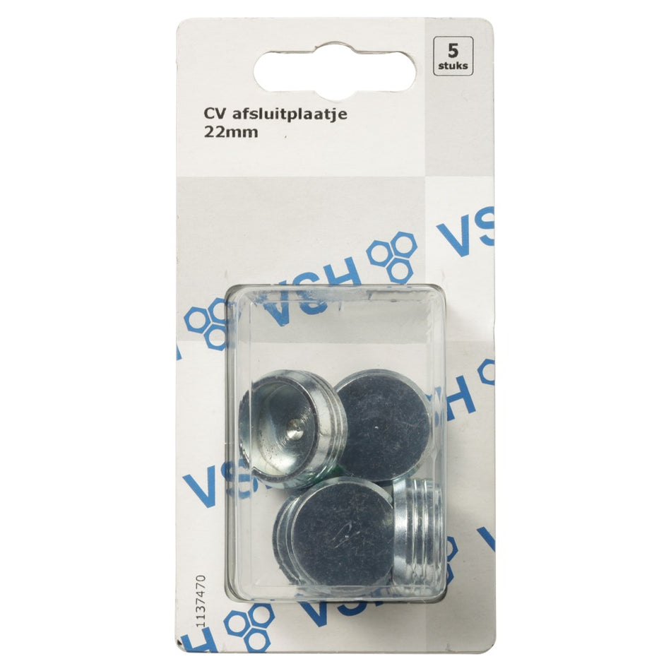 VSH CV afsluitplaat 22 mm chroom 5 stuk-568545