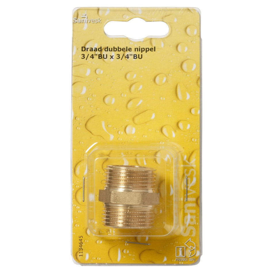 Draad nippel 3/4'' dubbel-568574