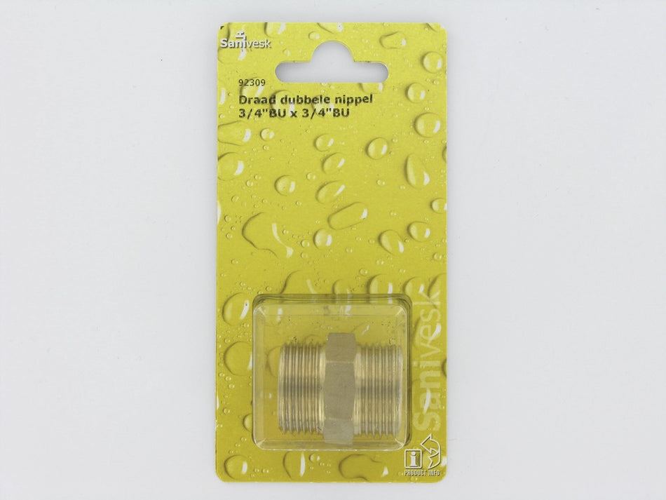 Draad nippel 3/4'' dubbel-568574