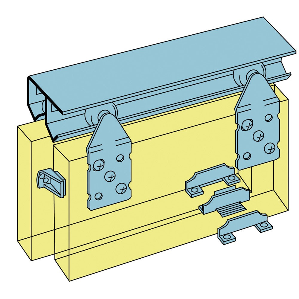 Henderson Double Top Schuifdeurbeslag W18 hout 180 cm t.b.v. 2 deuren 45 kg-568686