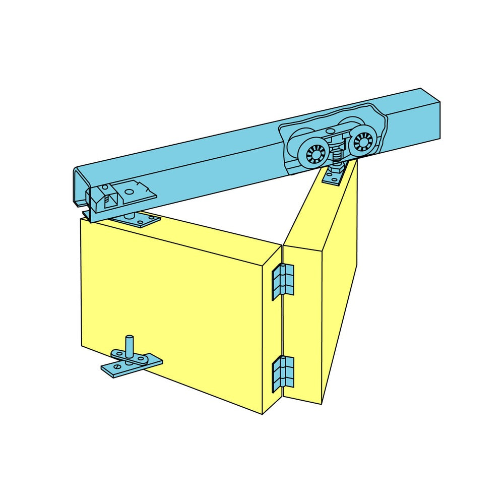 Henderson Husky Folding Schuifdeurbeslag HF25/12 120 cm t.b.v. 2 deuren 25 kg-568700