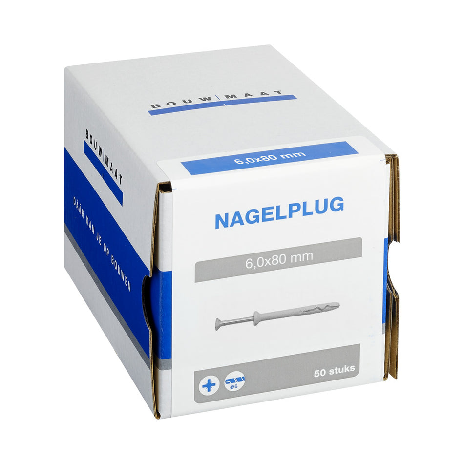Bouwmaat Nagelplug Nylon/Verzinkt-569786
