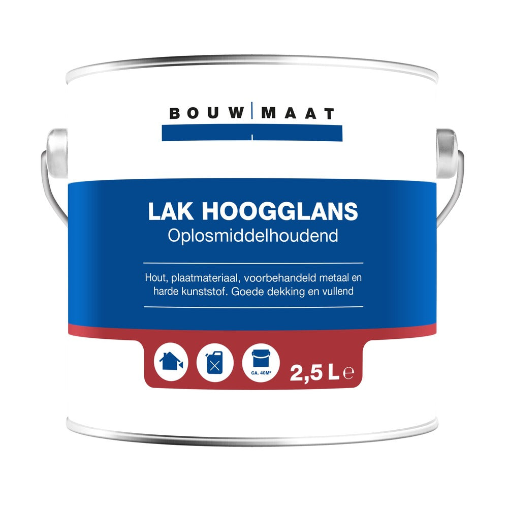 Bouwmaat Hoogglans Lak RAL9010 2,5L-570266