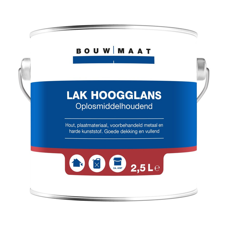 Bouwmaat Hoogglans Lak RAL9010 2,5L-570266