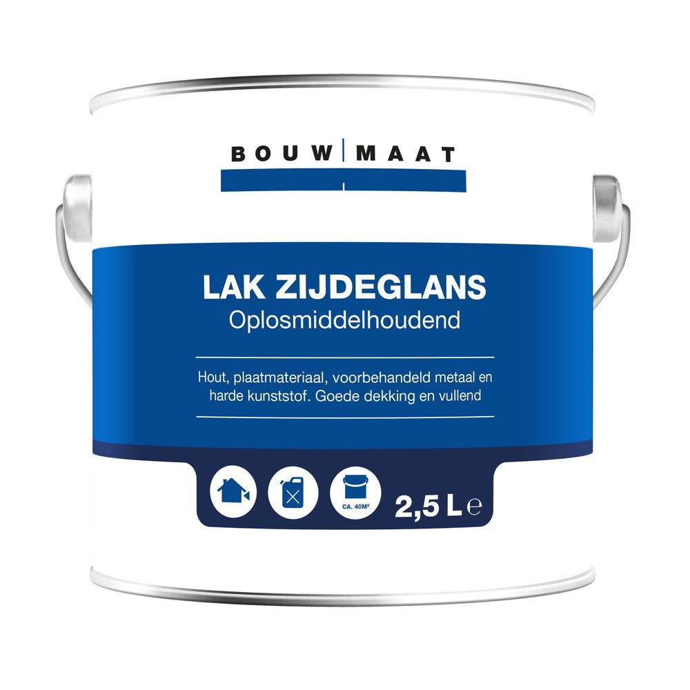Bouwmaat Zijdeglans Lak RAL9010 2,5L-570288