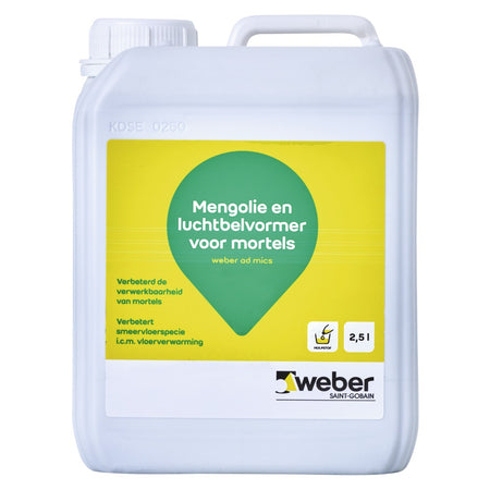 Weber Mengolie en Luchtbelvormer voor Mortels 2,5L-570561