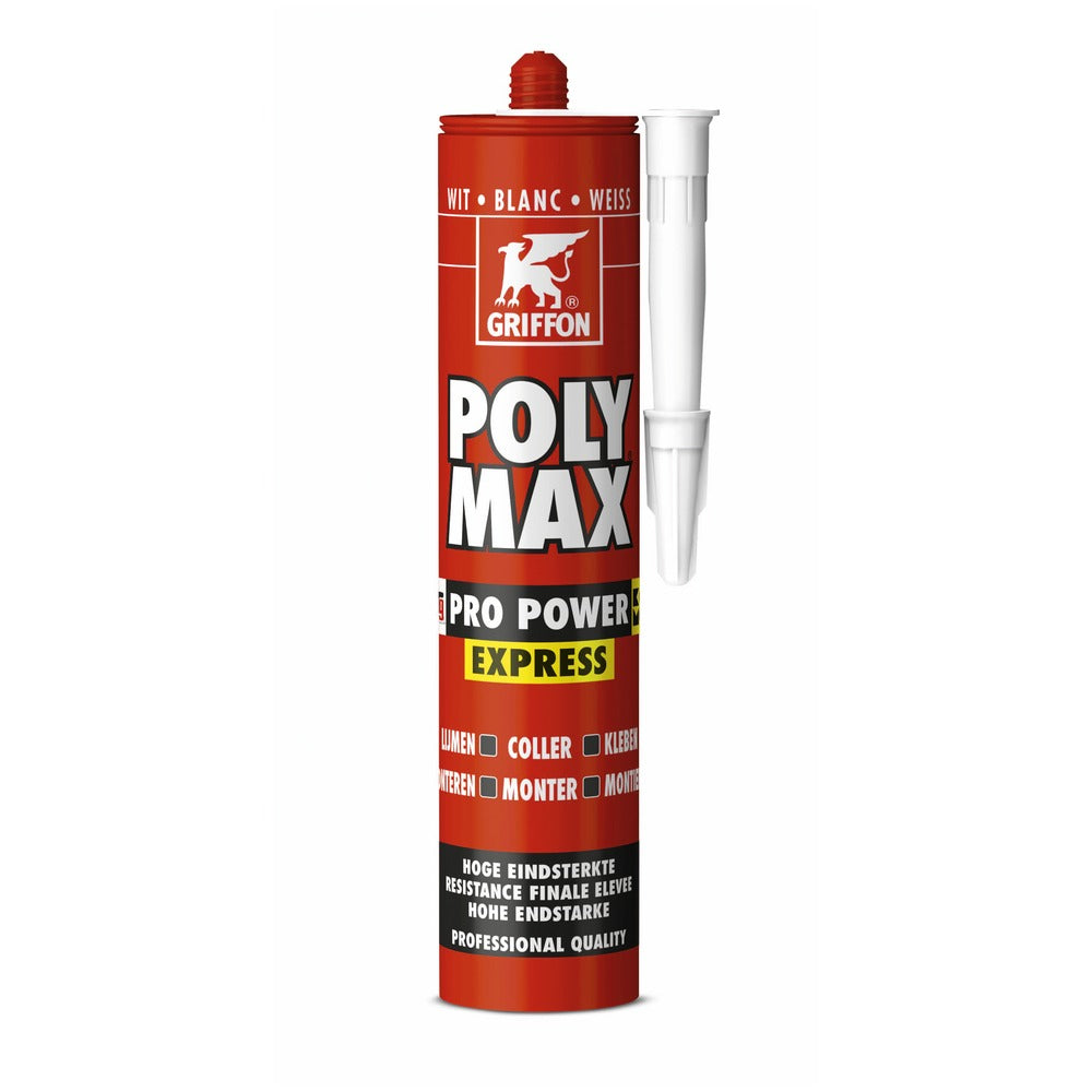 Griffon Montagelijm Poly Max Pro Power Express Wit 435gr-570680