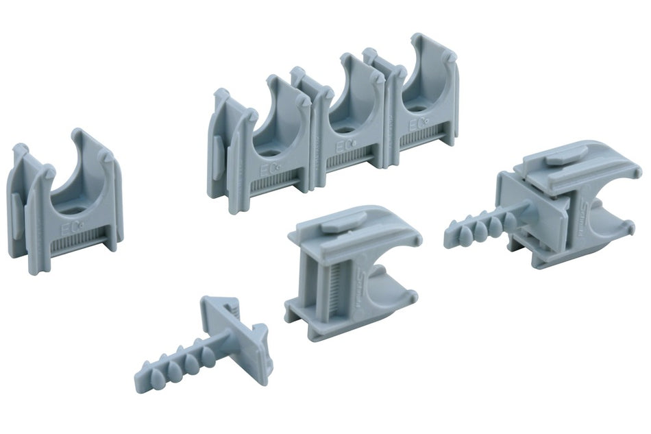 Buisclip Euro Grijs 16mm 50st-571415