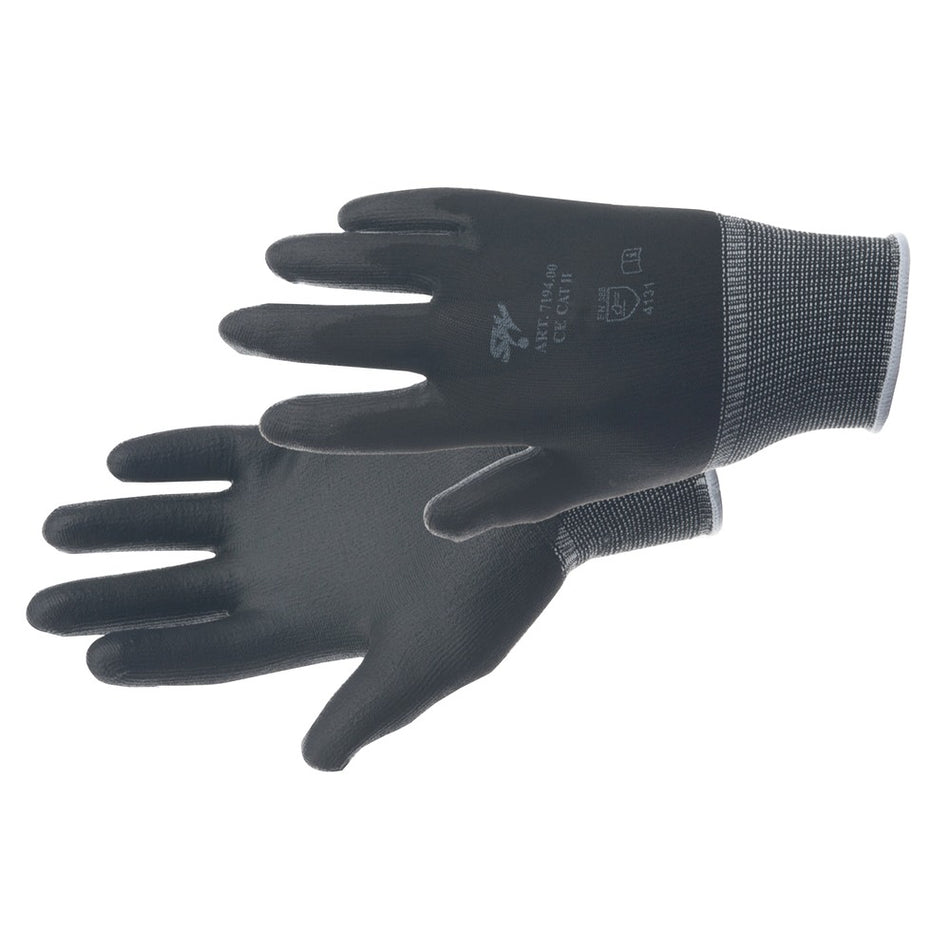 Cerva Werkhandschoenen Geul PRO Nylon/Latex Zwart Maat 10/XL-574293