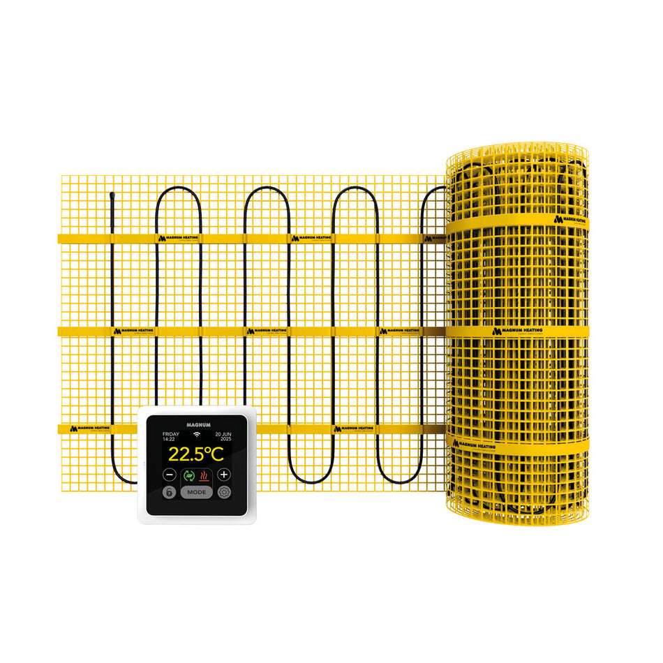 MAGNUM Heating Vloerverwarming Elektrisch Incl WiFi Thermostaat 370W 2,5m²-575597