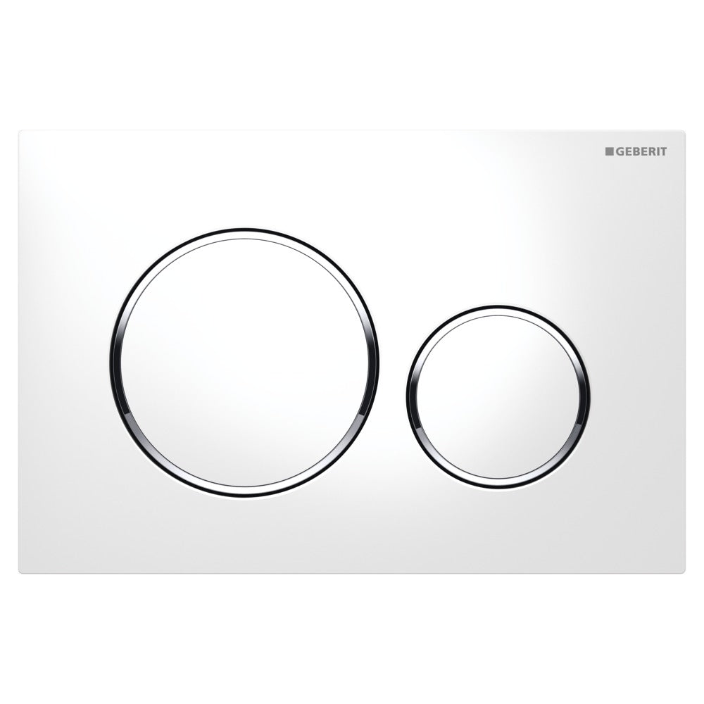 Geberit Sigma 20 Bedieningsplaat Wit/Verchroomd Glans 2-Knops-575640