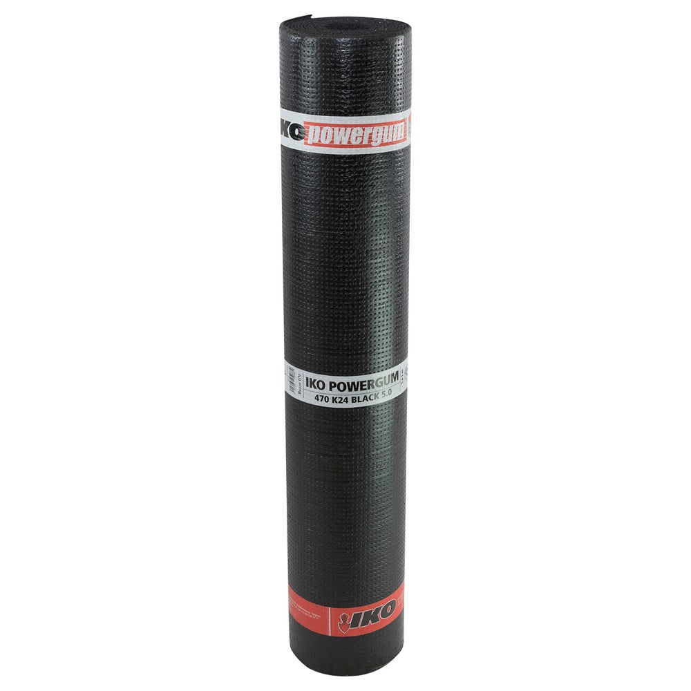 IKO Powergum APP Bitumen Toplaag 470K24 Zwart Gewapend 1x5m-576498